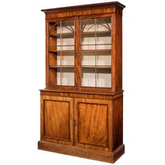 Regency Period Mahogany Bookcase with Gothic Tracery