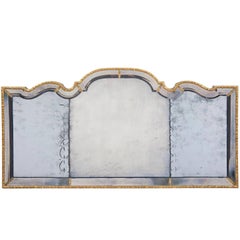 George I Giltwood Border-Glass Overmantel Triple-Plate Mirror 11