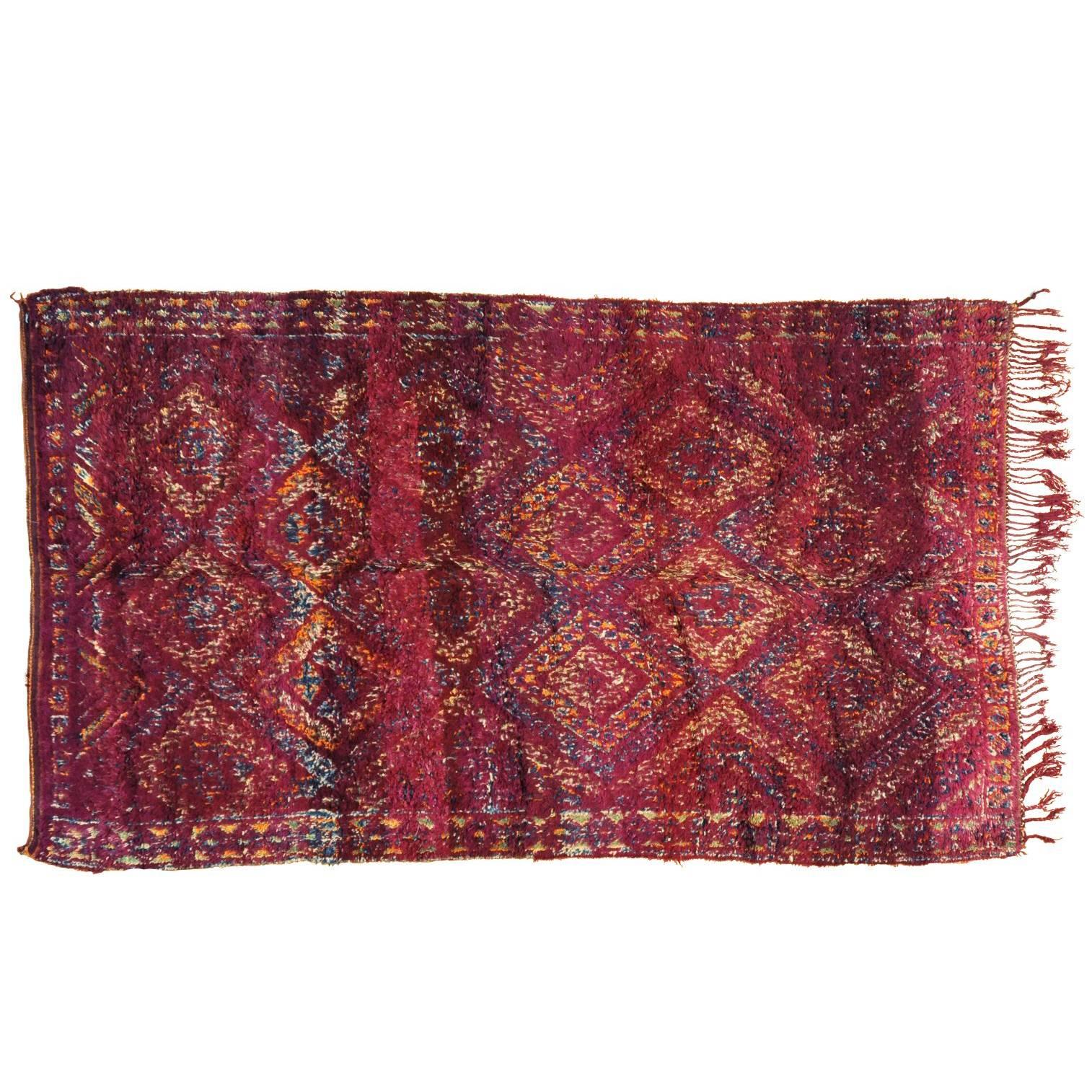 Magenta Moroccan Rug For Sale