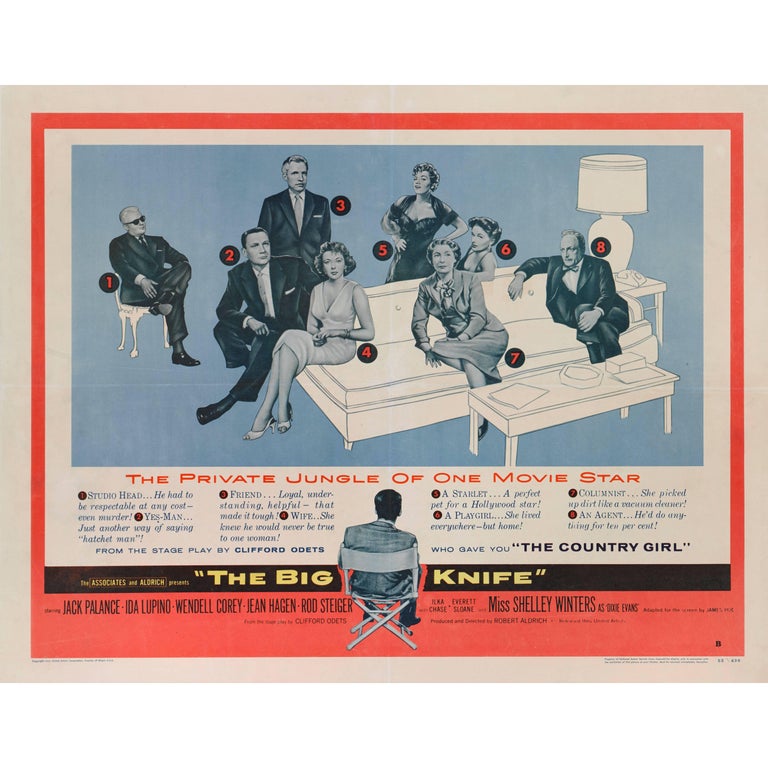 "The Big Knife" Movie Poster at 1stDibs