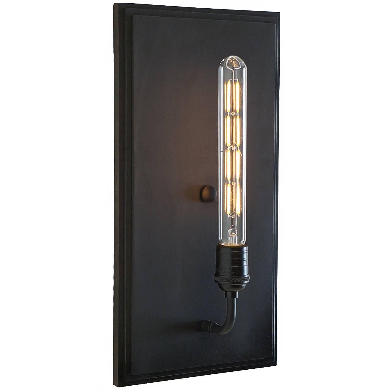 Moderne Art Deco Inspired Contemporary Interior Wall Sconce - Black Matte Finish