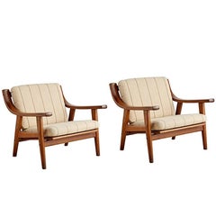 Pair of Hans Wegner GE 530 Chairs with Original Cushions, circa 1970