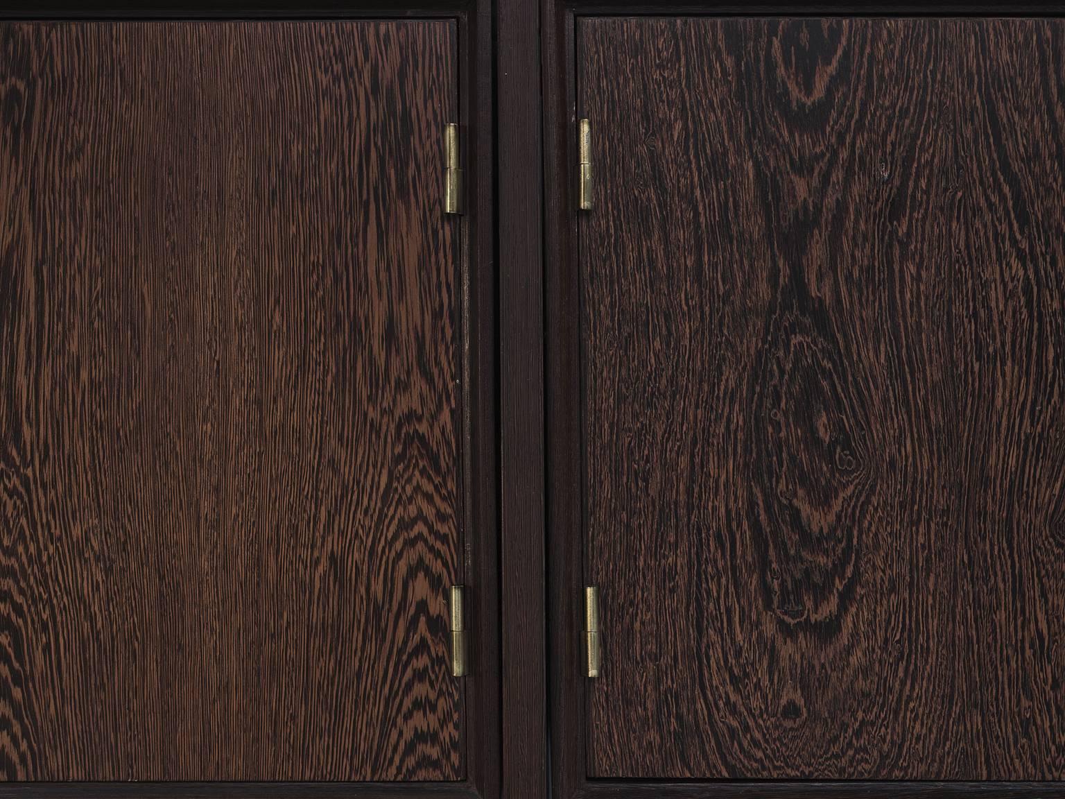 Large Luxurious Custom-Made Belgian Wall Unit in Wenge, 1960s 4