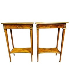 Good Pair of Walnut Side Lamp Tables
