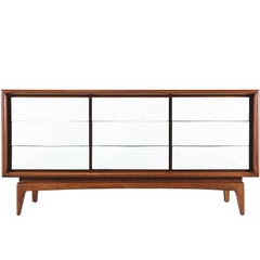Mid-Century Two-Tone Lacquer and Walnut Dresser