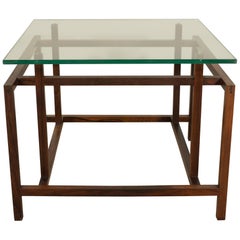 Henning Norgaard Rosewood and Glass Top Table