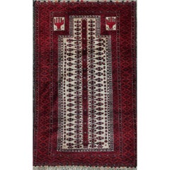 Past Century Persian Hands of Fatima Beluch Prayer Rug