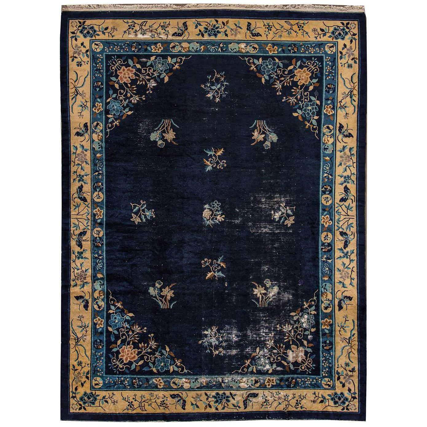 Blue Chinese Peking Rug at 1stDibs