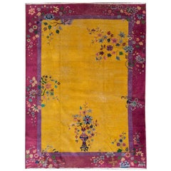Antique Chinese Art Deco Rug