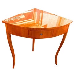 corner console table Antique Filigree Biedermeier Console Table Corner Console