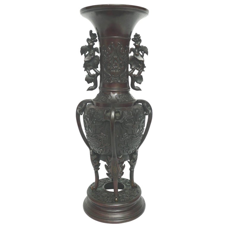 Brass Vase Meiji Period Japanese Bronze Vase at 1stdibs Brass Vase Meiji Period Japanese Bronze Vase at 1stdibs
