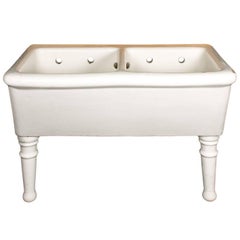 Double Earthenware Laundry Sink, circa 1900s