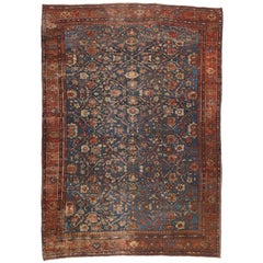 Distressed Antique Persian Sultanabad Rug with Modern Industrial Style 9