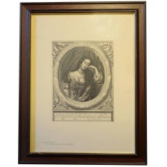 Pair of Large Prints of 17th Century Lady and Gentleman