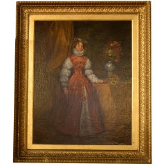 Oil on Canvas by Gillot Saint-Evre of Tudor Lady 2