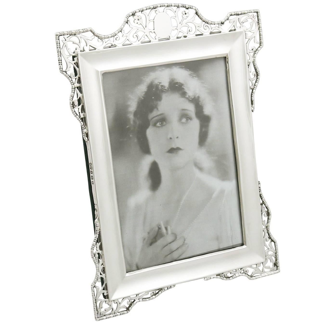 1910s Antique Sterling Silver Photograph Frame