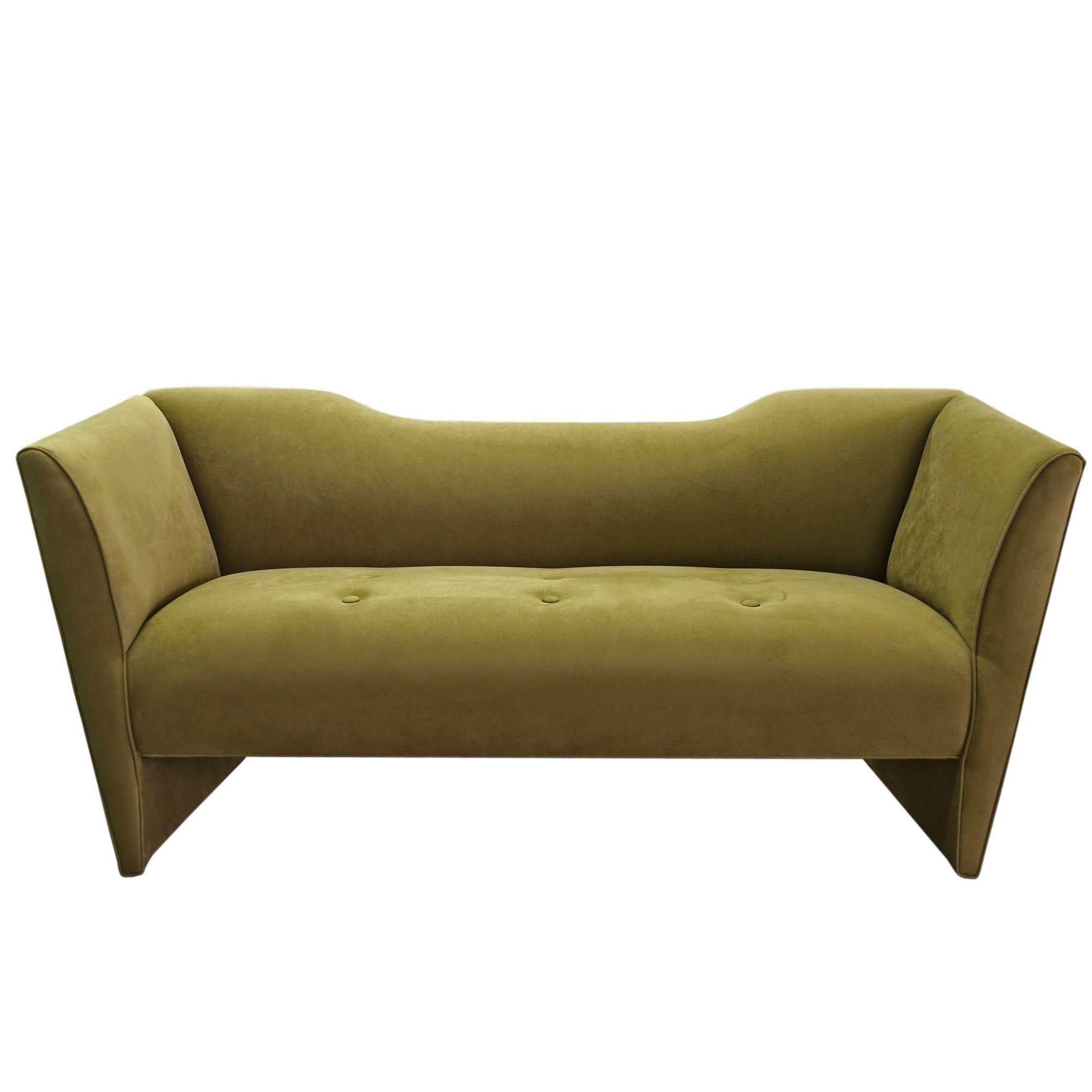 Sentient Memphis Inspired Nersi Sofa in Green For Sale