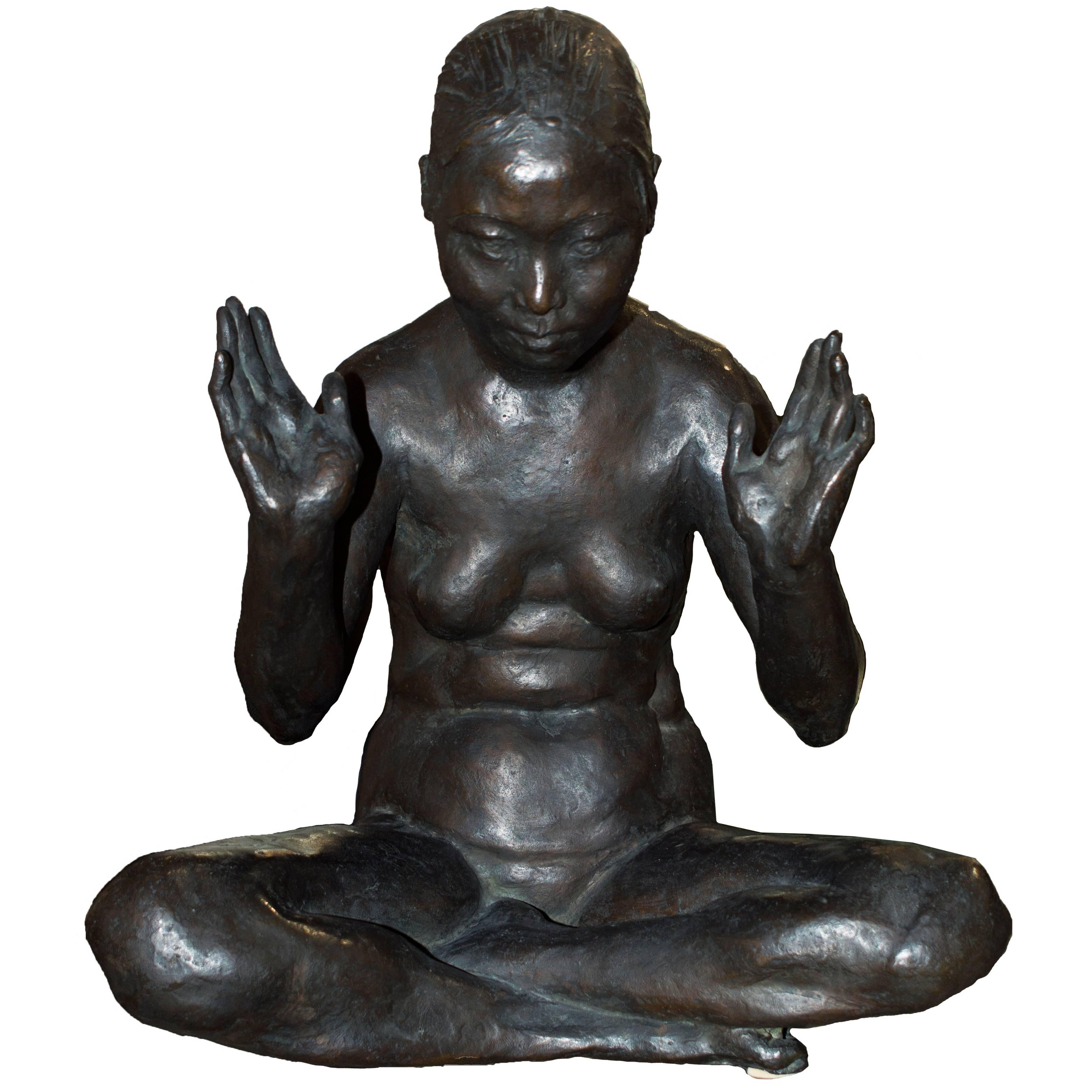 20th Century Bronze Sculpture of Nude Woman