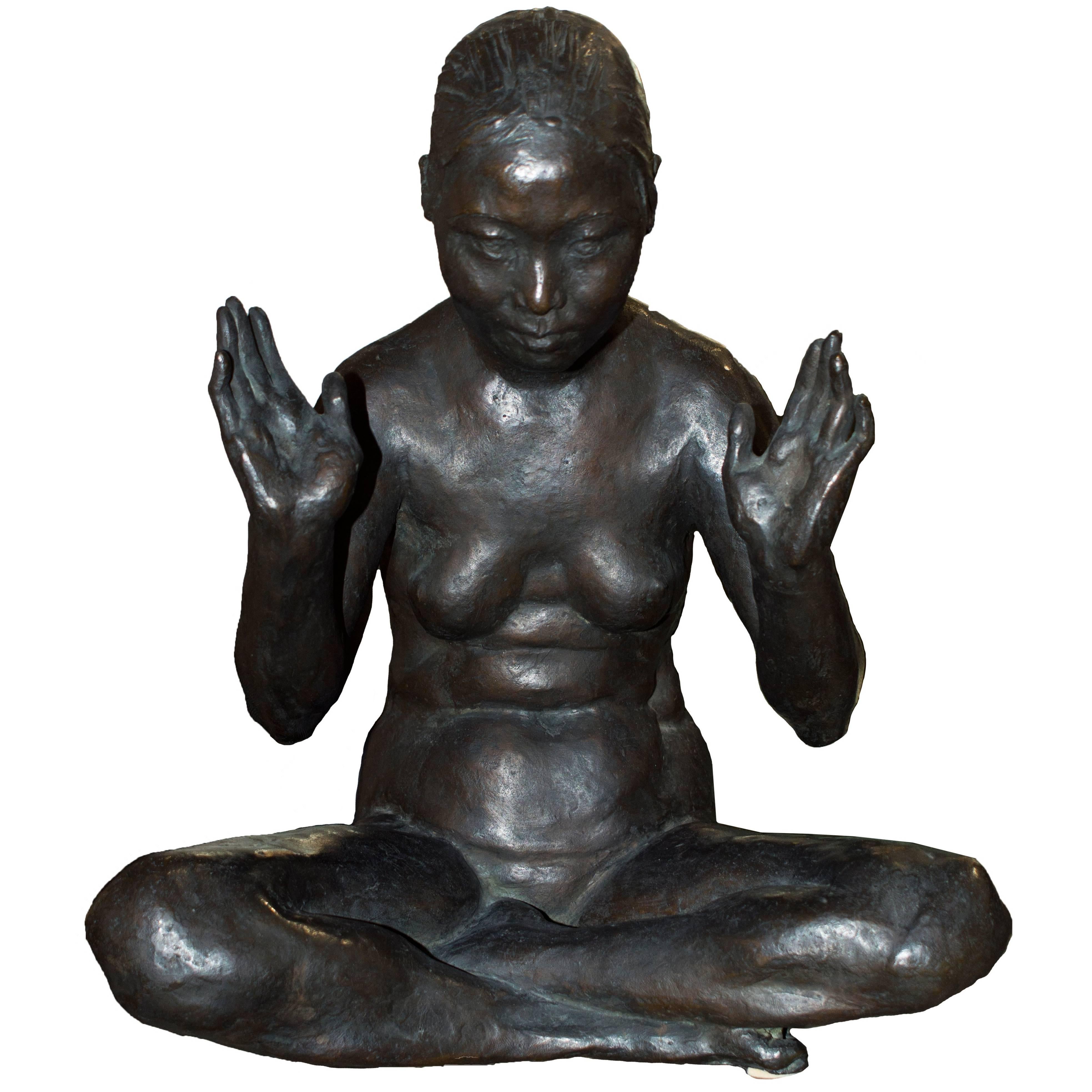 20th Century Bronze Sculpture of Nude Woman  For Sale