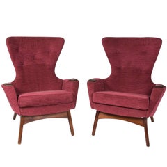 1960s Adrian Pearsall Wingback Chairs