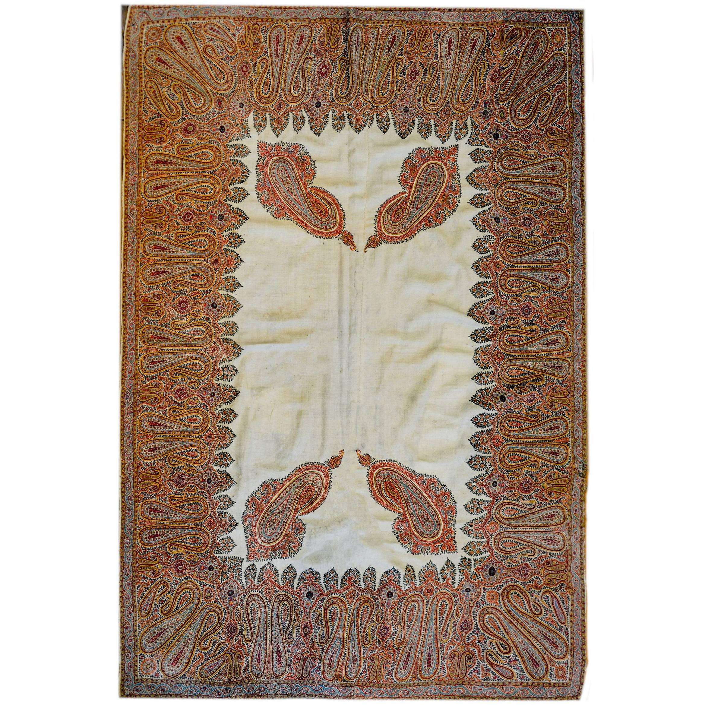 Incredible Early 20th Century Kirman Suzani Textile For Sale