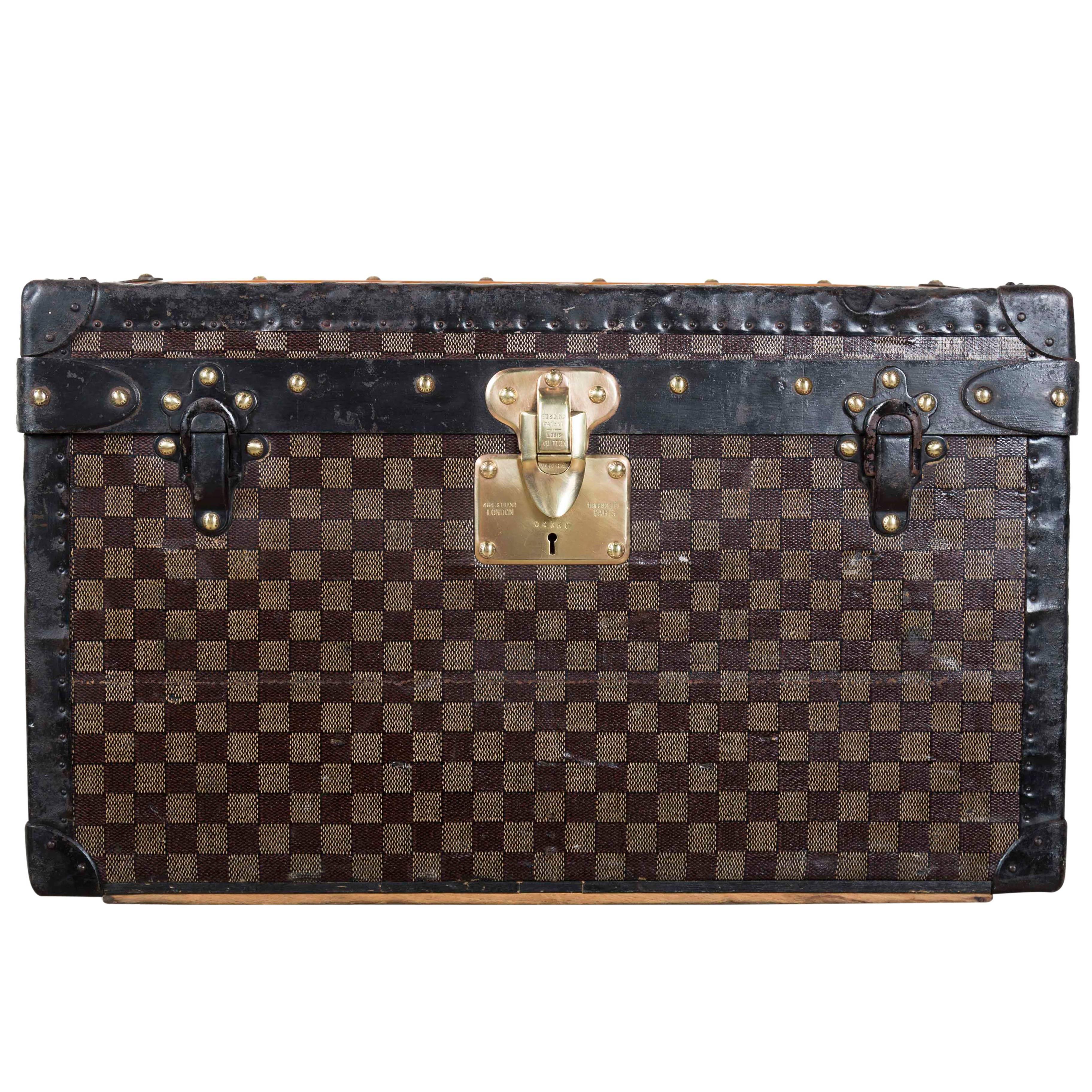 1920s Louis Vuitton Custom Monogramed Boot Case with Original Key and Dust Bag For Sale