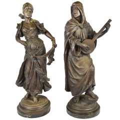 Pair of 19th Century French Bronzed Figures of Arabs