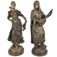 Pair of 19th Century French Bronzed Figures of Arabs 1