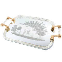 20th Century Murano Mirrored Gallery Vanity Tray