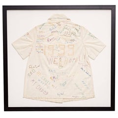 Framed Embroidered Autograph Shirt, circa 1939 6