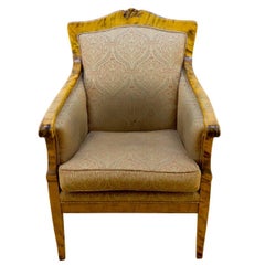 Antique Nordic Birch Biedermeier Armchair