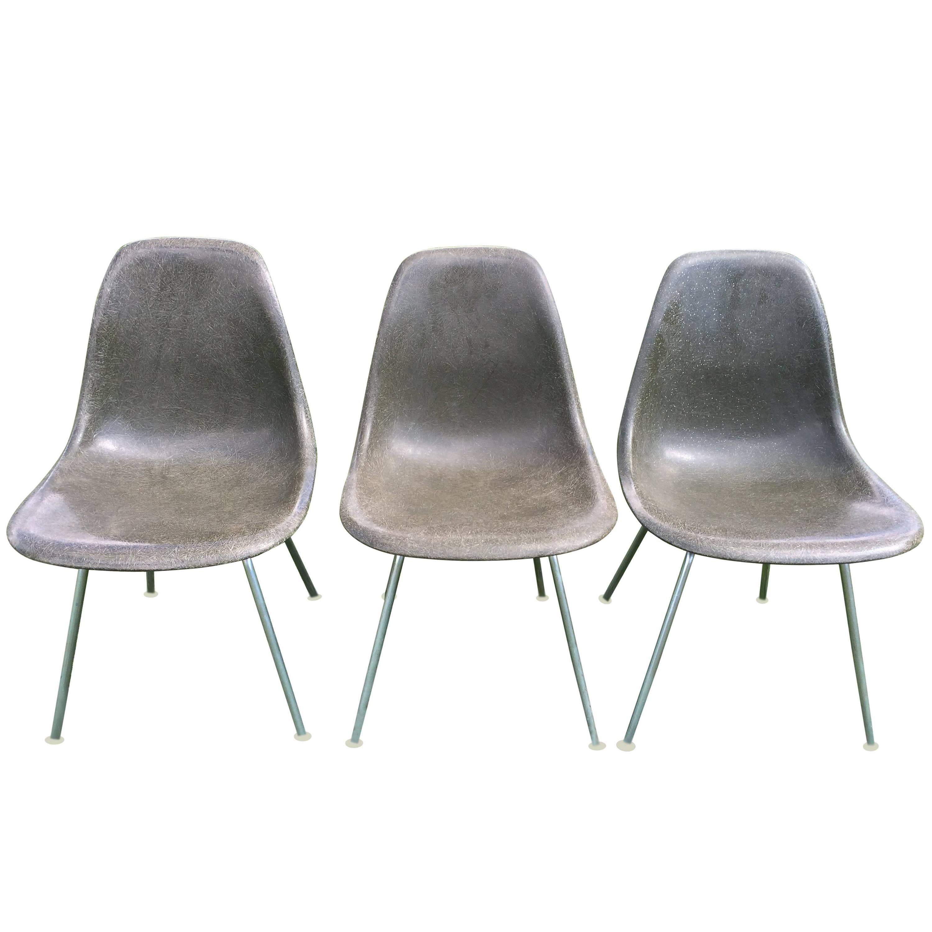 Charles Eames for Herman Miller Fiberglass Shell Side Chairs 