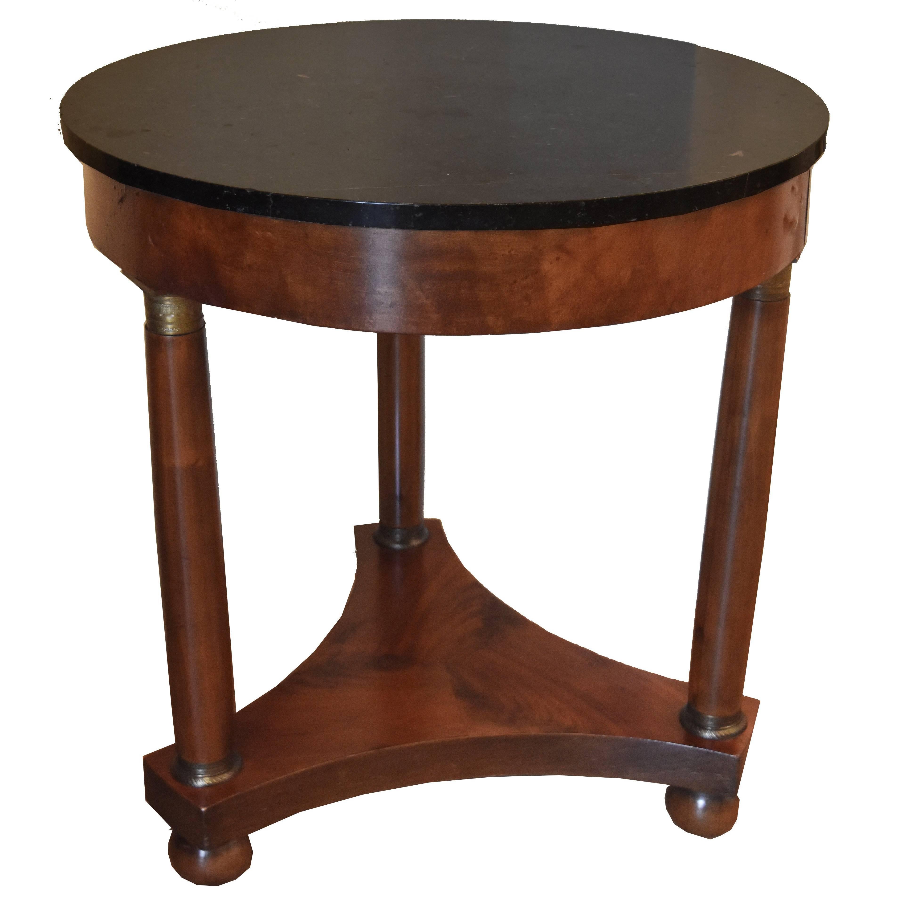 Early 19th Century French Empire Table with Marble Top