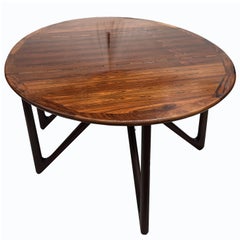 Oval Rosewood Drop Flap Dining Table by Kurt Ostervig for Jason Mobler