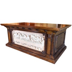 Oak Altar with Last Supper Depiction