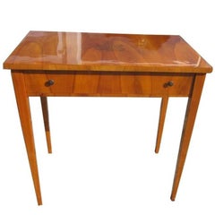 Small Biedermeier Table Cherry Tree Wood