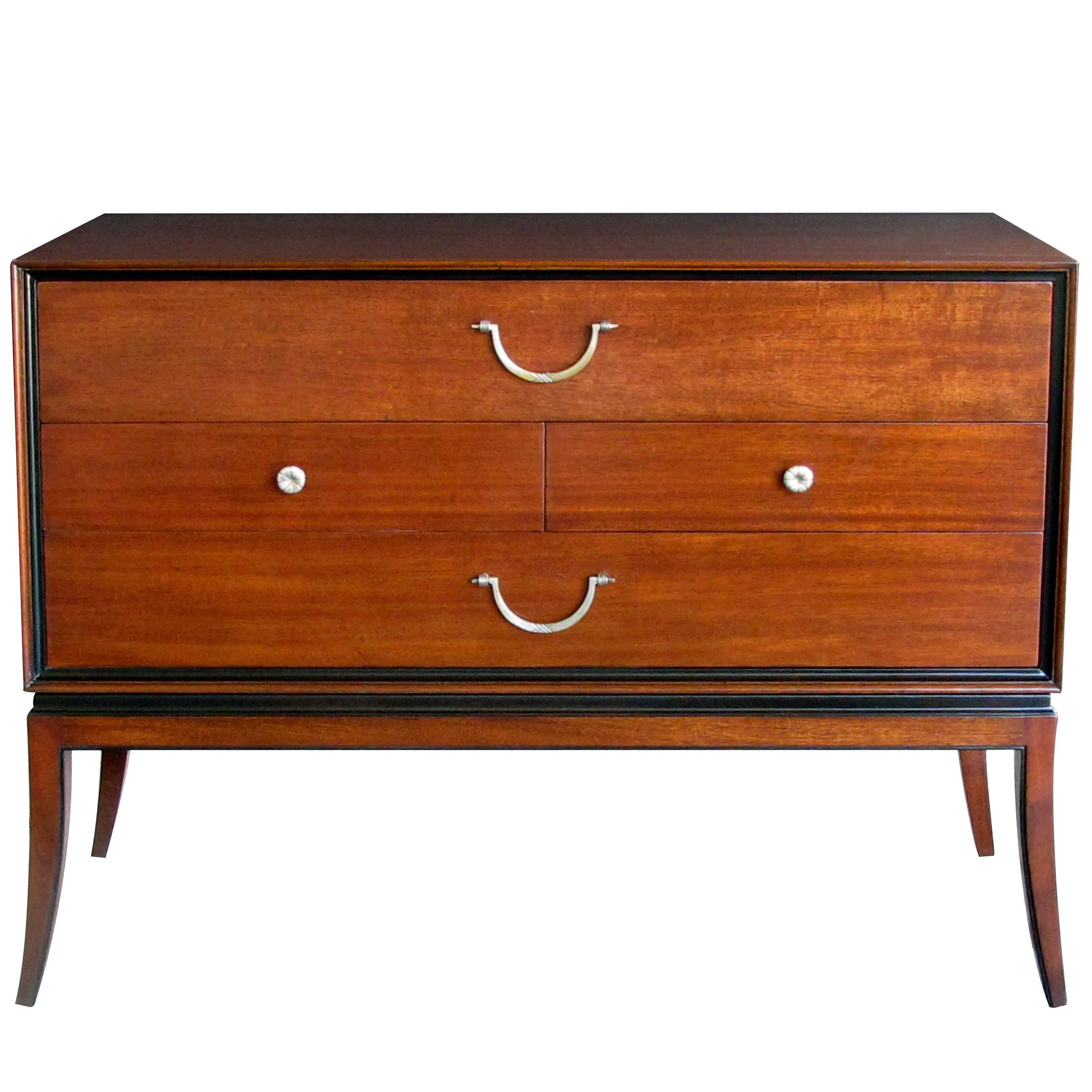 Extremely Good Quality Tommi Parzinger Mid-Century Mahogany Cabinet/Chest
