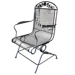 Woodard Wrought Iron High Back Gliding Lounge Chair