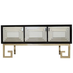 Geometric Sideboard in Glass and Brass 11