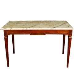 Vintage Mahogany Console with Marble Top