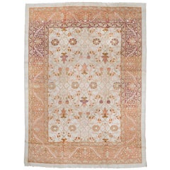 Antique Ivory Background Amritsar Carpet