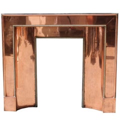 Art Deco Copper and Brass Fire Insert