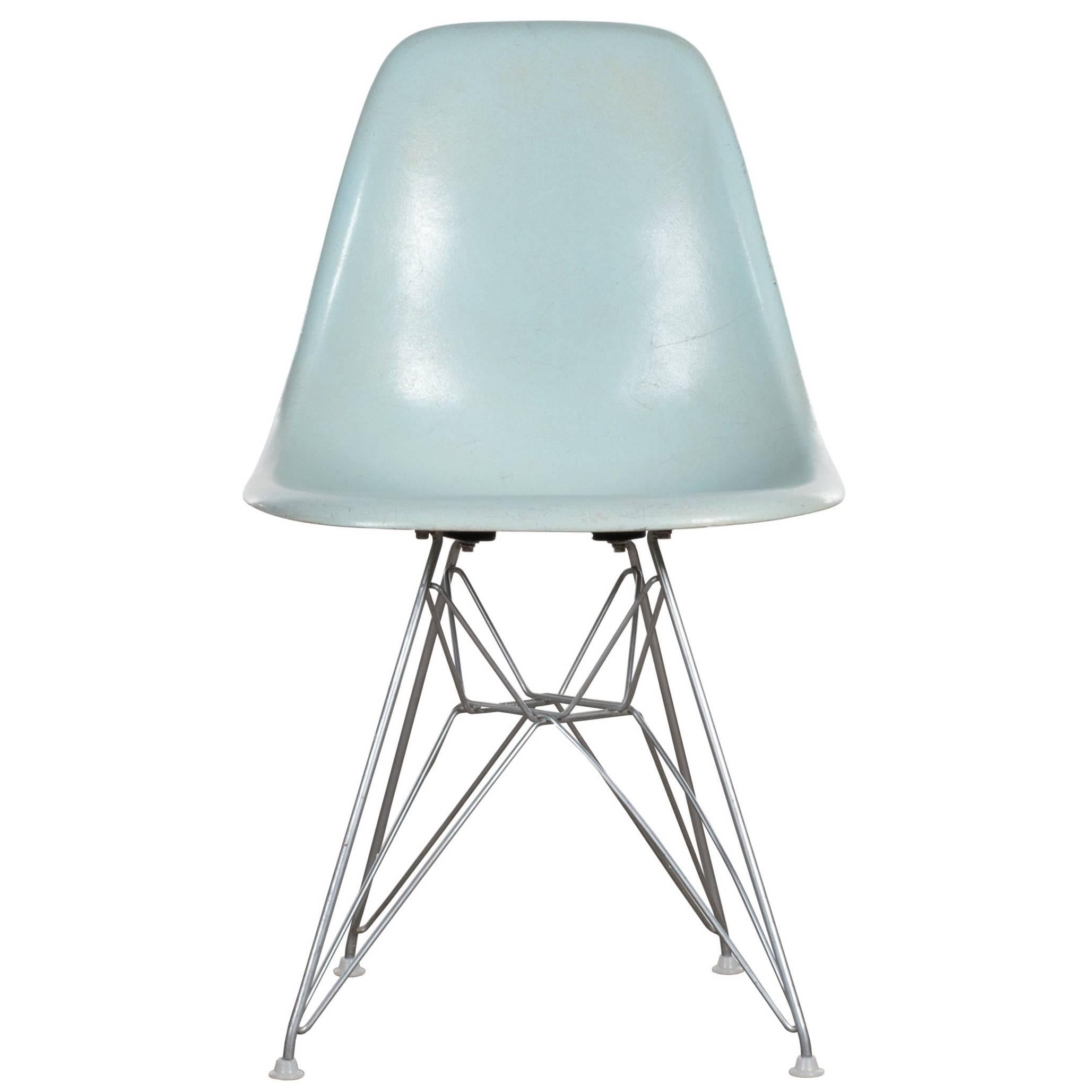 Eames DSR Rare Light Blue Dining Chair Herman Miller, USA