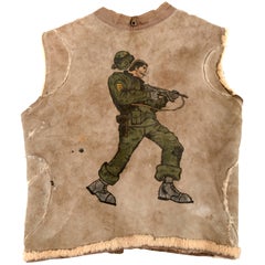 Painted Shearling Vest 6
