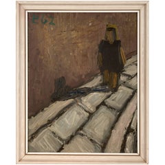 Girl on Tiles Painting 6