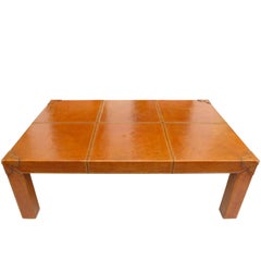Stitched-Leather Clad Coffee Table 12