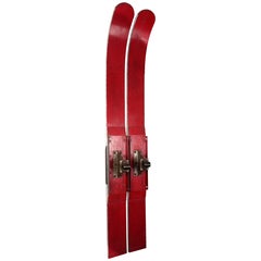 Used Red Aircraft Landing Skis