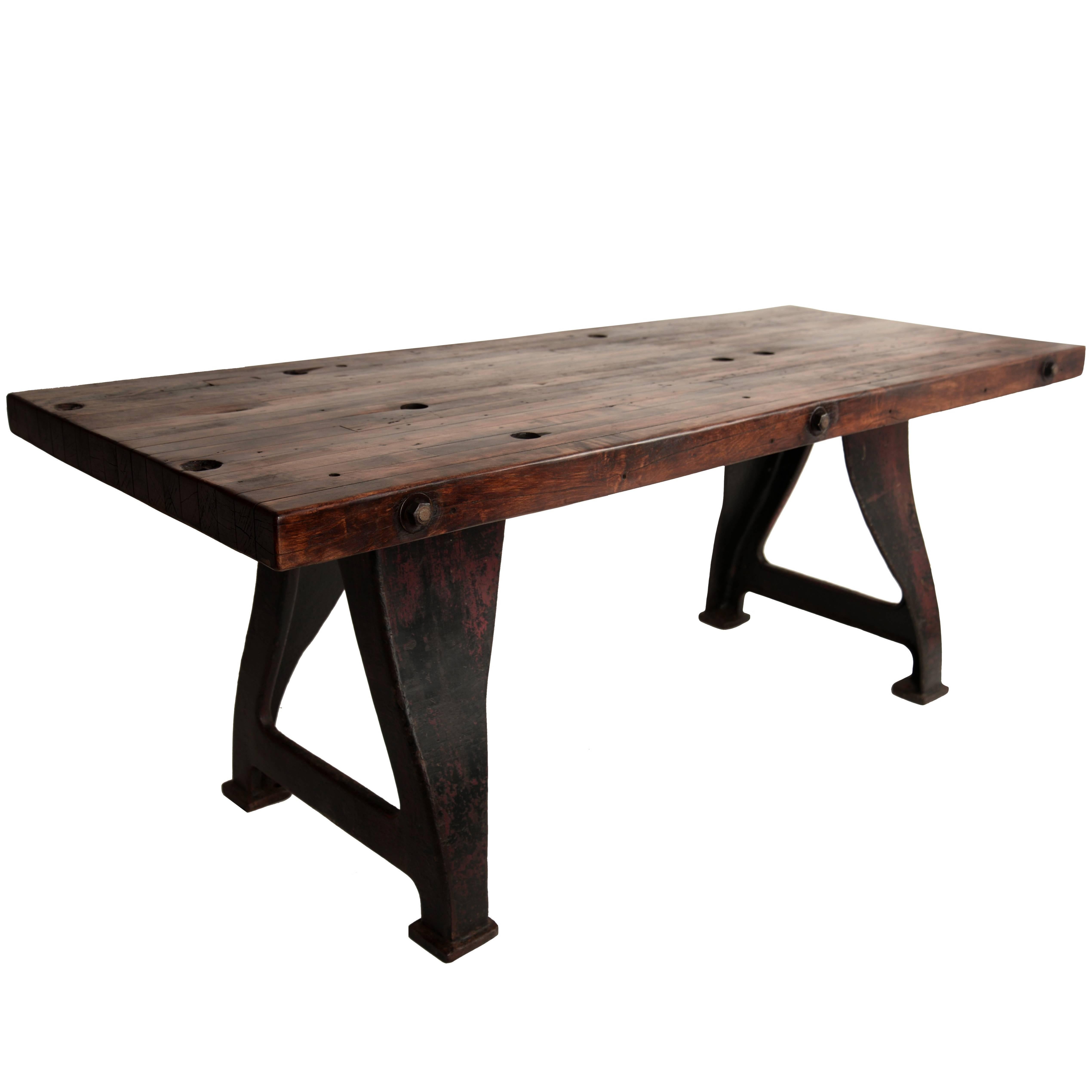 Thick Top Industrial Table