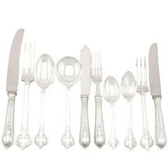 1970s Sterling Silver Canteen of Cutlery for Eight Persons