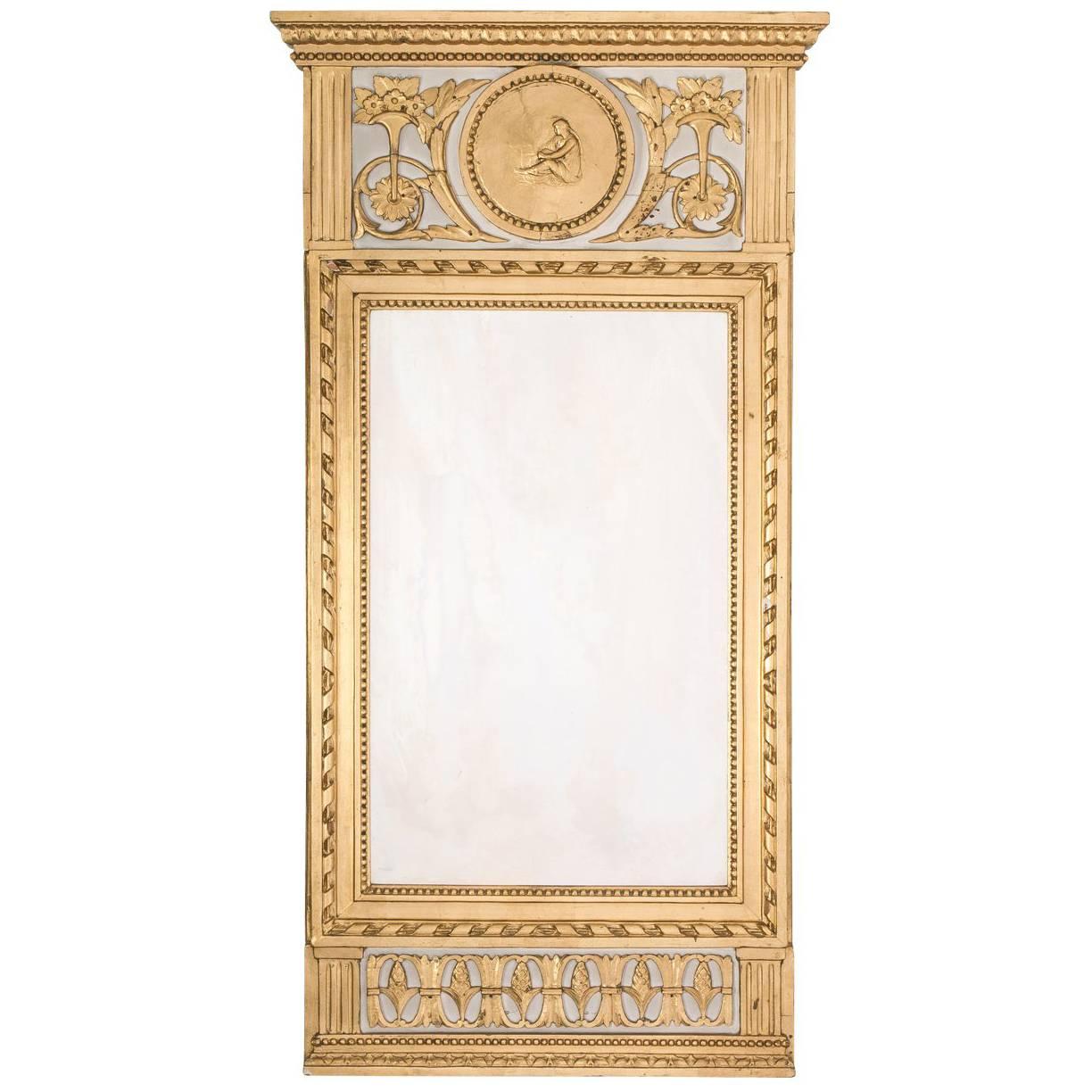 Classical Style Gilded Mirror For Sale